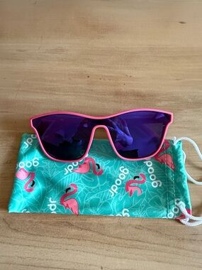 Goodr Limited Edition Pink Sunglasses 80’s “See you at the Part, Richter!” NWT